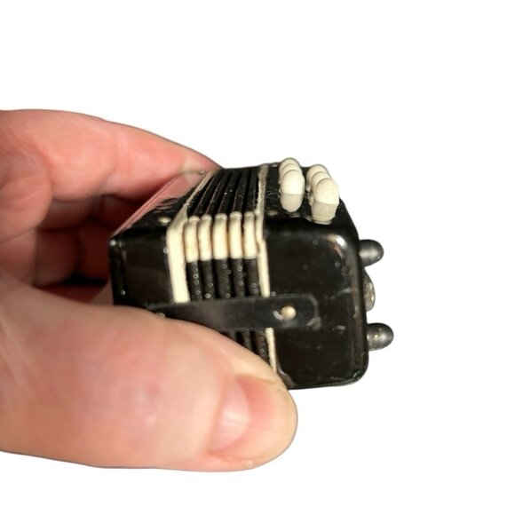 Vintage Wood Accordion Musical Instrument Christmas Ornament Rare - Picture 3 of 8